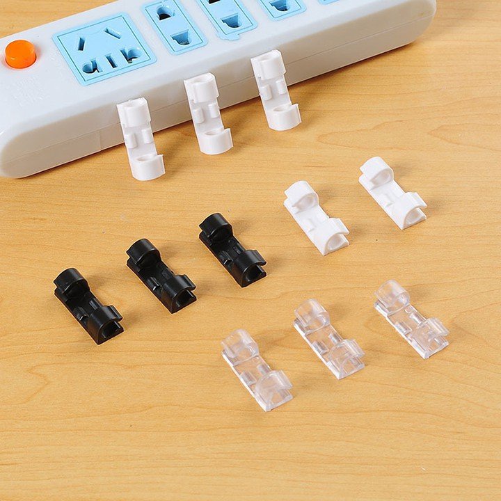 Nẹp Cố Định Dây Điện Kẹp Giữ Cáp Sạc Nẹp Dây Điện Chống Rối Dán Tường