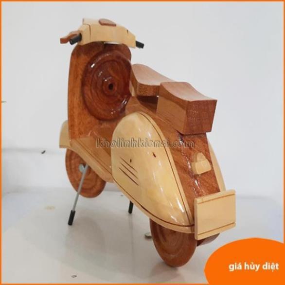 Mô hình thuyền buồm - Moto thùng- xe vespa gỗ  cho phòng khách