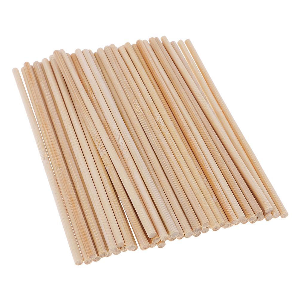100pcs Wooden Dowel Rods 6 inch - 4mm Hardwood Dowels - Craft Dowels for Woodworking Project