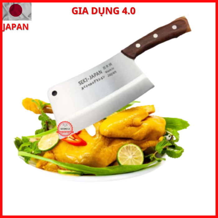 Dao chặt xương ống nội địa JAPAN bằng thép trắng đúc không gỉ