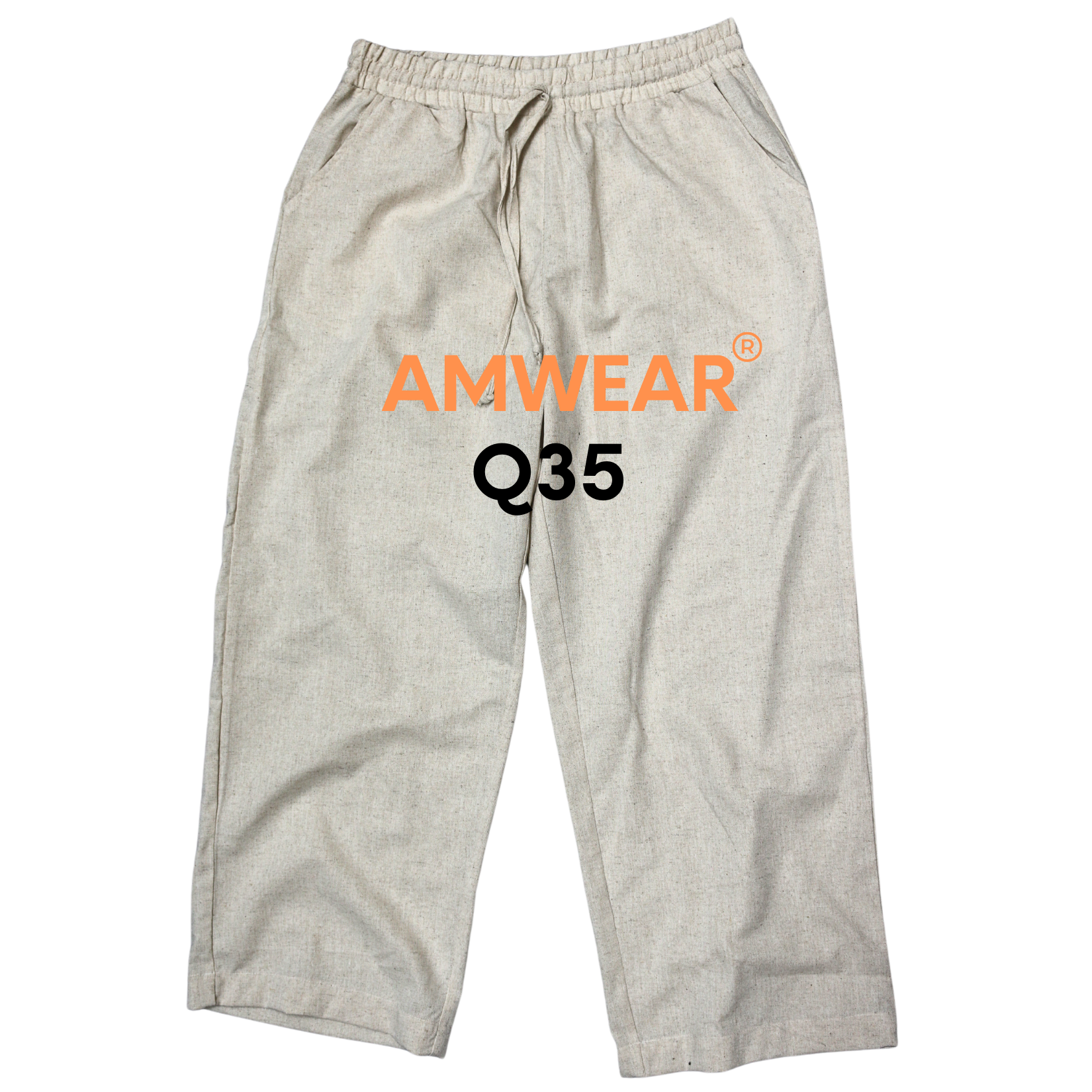 Quần Dài Linen nam nữ Amwear Q35 chất liệu vải Linen mềm mịn có dây rút và 2 túi 2 bên