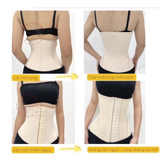 Đai Nịt Bụng Latex "Thế Hệ Mới" che mỡ lưng, giảm mỡ bụng VITA LATEX Cao Cấp. Tặng kèm Thước Dây