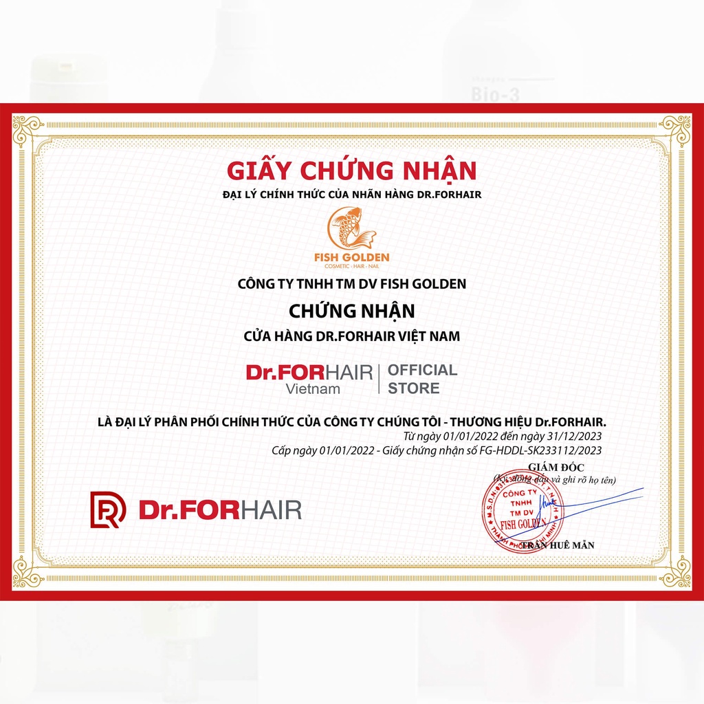 Dầu gội đầu giảm gàu hỗ trợ mọc tóc ngăn rụng giúp phồng tóc Dr.FORHAIR Folligen Original Shampoo