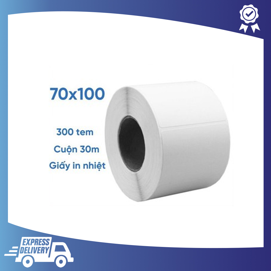 Tem decal nhiệt 70x100 mm in đơn TMĐT,  in mã vận đơn giao hàng