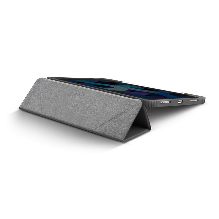 Ốp Ipad UNIQ Moven Antimicrobial Charcoal Grey Cho iPad Pro 12.9 Inches Đẹp Trong Suốt Có Khay Bút