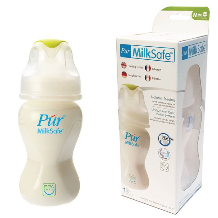 Bình sữa cổ rộng Milk Safe nhập khẩu Thailand (250ml)