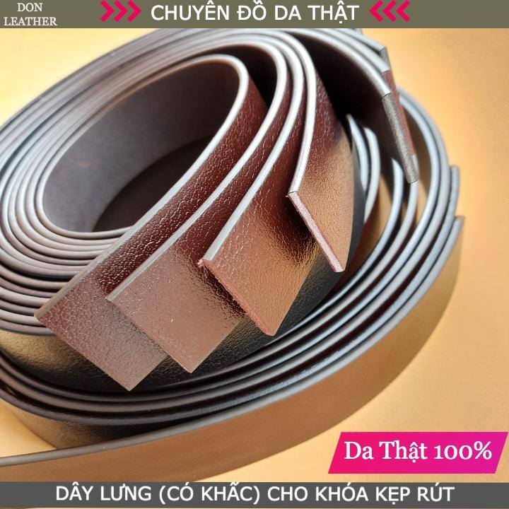 Dây Lưng Nam Không Mặt Bản 3.5cm Dây Khấc Cho Khóa Kẹp Rút