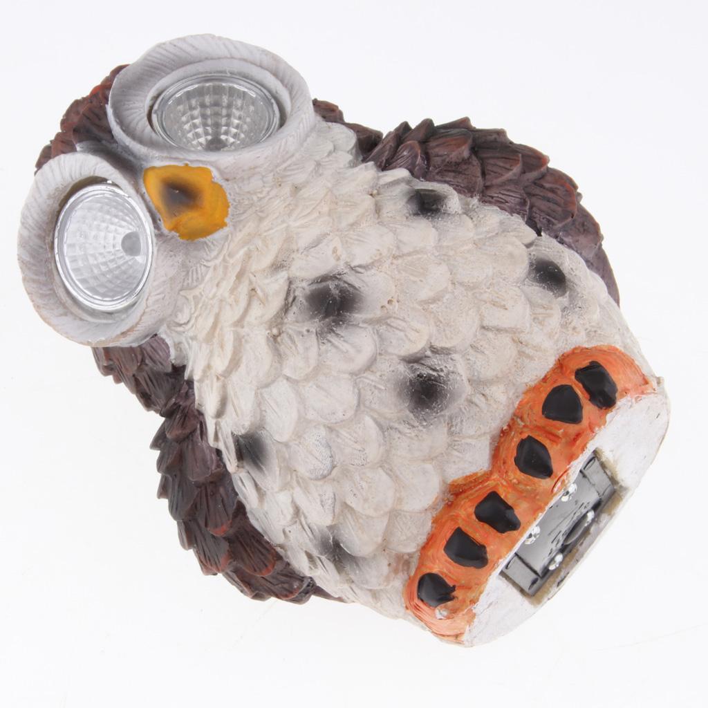 Garden Solar Lights Outdoor,Solar Lights - Resin OWL Decorative Lamp White