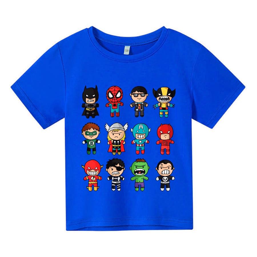 Áo thun trẻ em MARVEL CHIBI, 4 màu, có size người lớn, King Cotton
