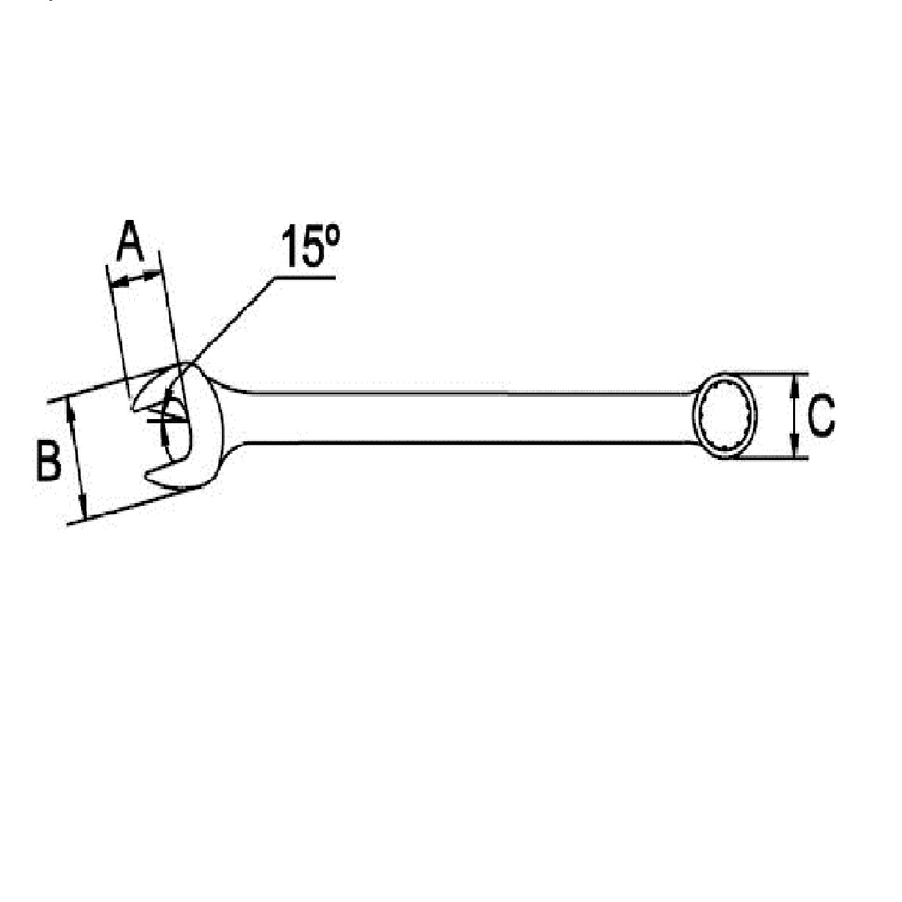 Cờ lê vòng miệng 19mm Ega Master 61738