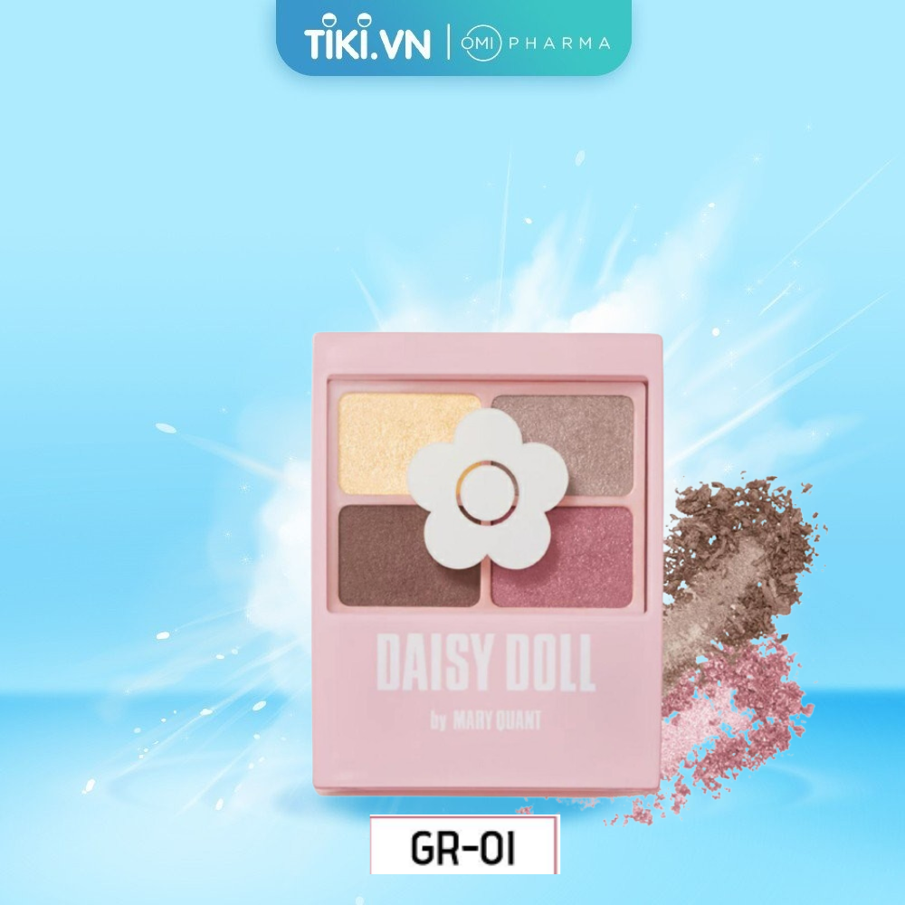 Bảng Phấn Mắt Daisy Doll By Mary Quant Nhật Bản Siêu Bền Màu Đa Chức Năng Phấn Má Hồng Bắt Sáng GR-01 Pink Greige 5.1g