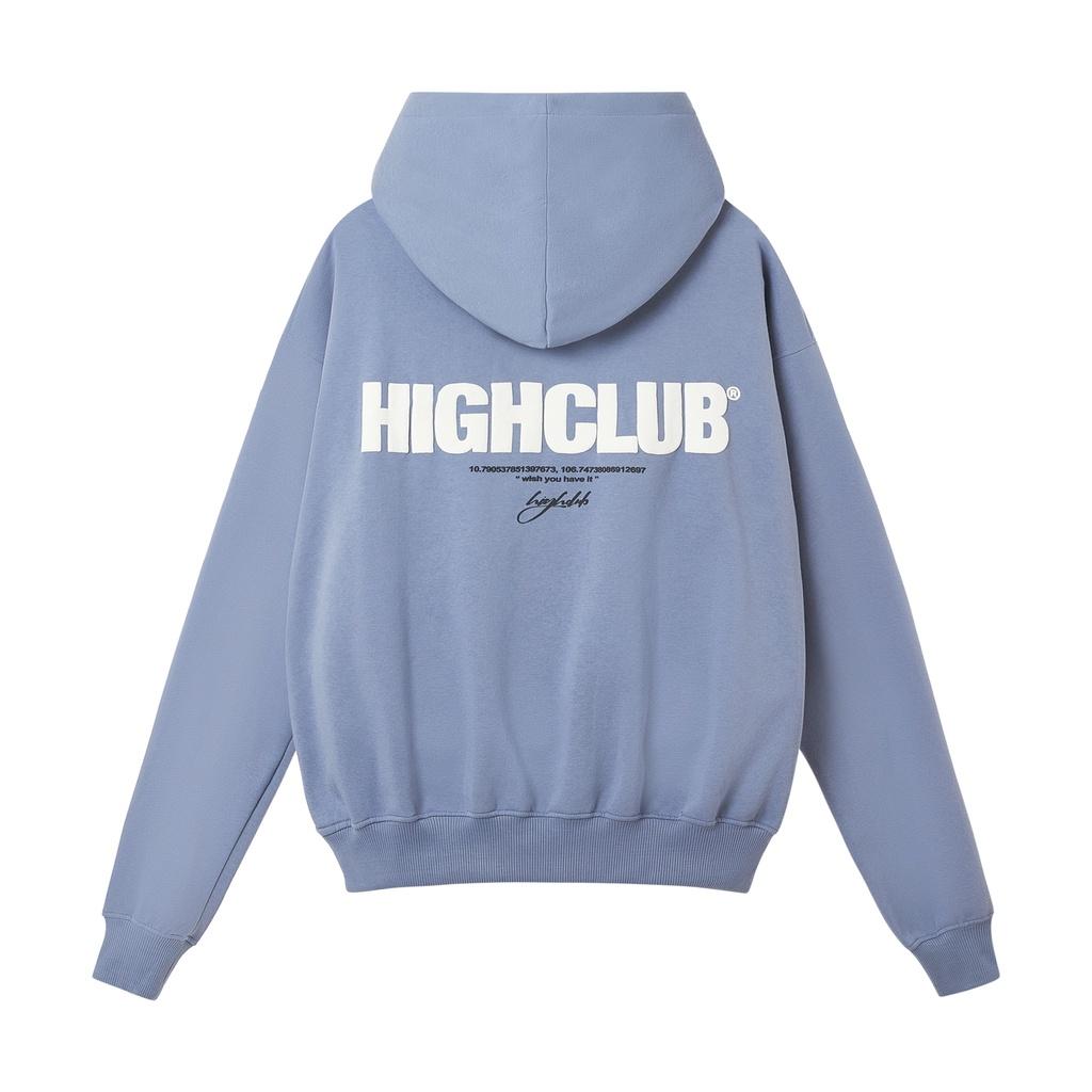 Áo Hoodie BASIC Mũ Trùm Đen/Hồng/Trắng/Xanh Dương Nỉ Cotton - HIGHCLUB