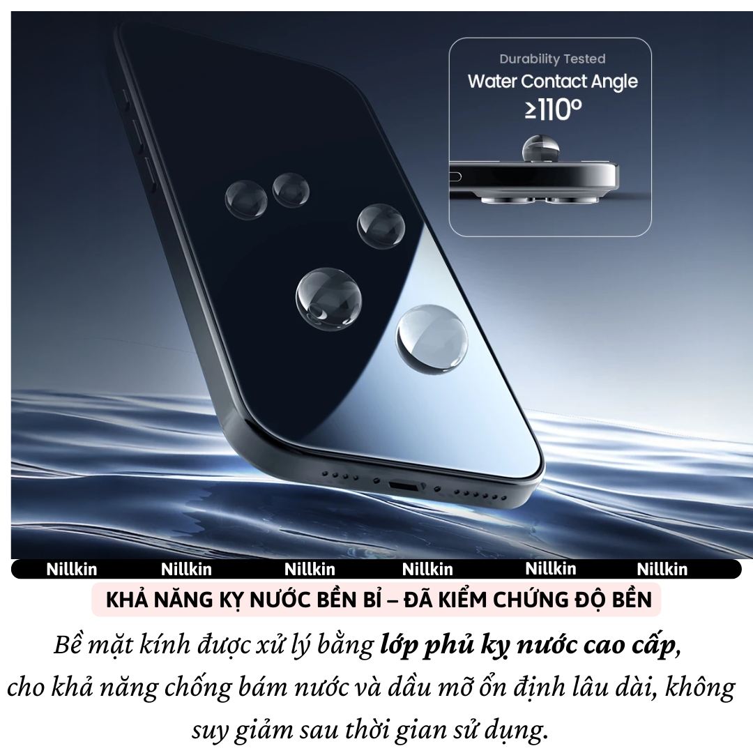 Kính cường lực khung dán Curved 3D Chống chói NanoClear AR Coating Nillkin H+ PRO AR cho iPhone 17 Pro Max / Air - độ mỏng 0.2 mm chống bể chống bụi chống va đập màn hình, khung hỗ trợ dán - Hàng nhập khẩu