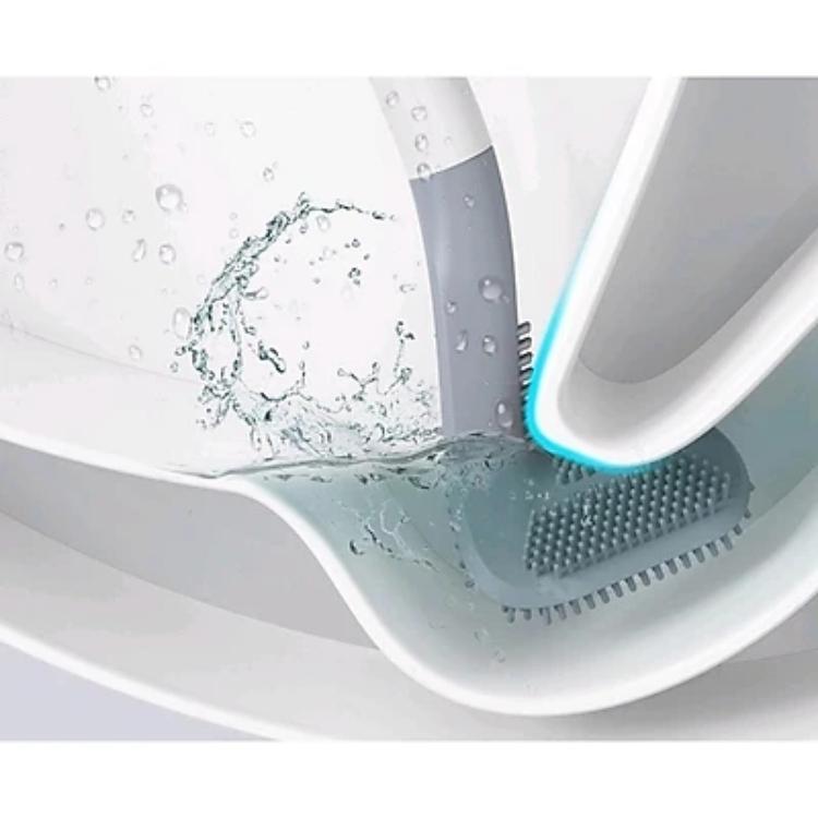 Cọ Toilet Silicon {Mẫu Mới 2021} Chổi Chà Rửa Nhà Vệ Sinh Bồn Cầu Gắn Tường