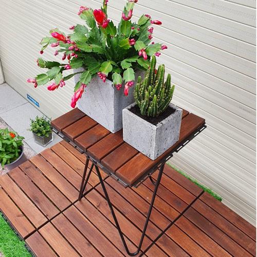 2 Chậu Hoa Đá Ong Xám V15x15cm, V10x10cm Để Bàn Làm Việc