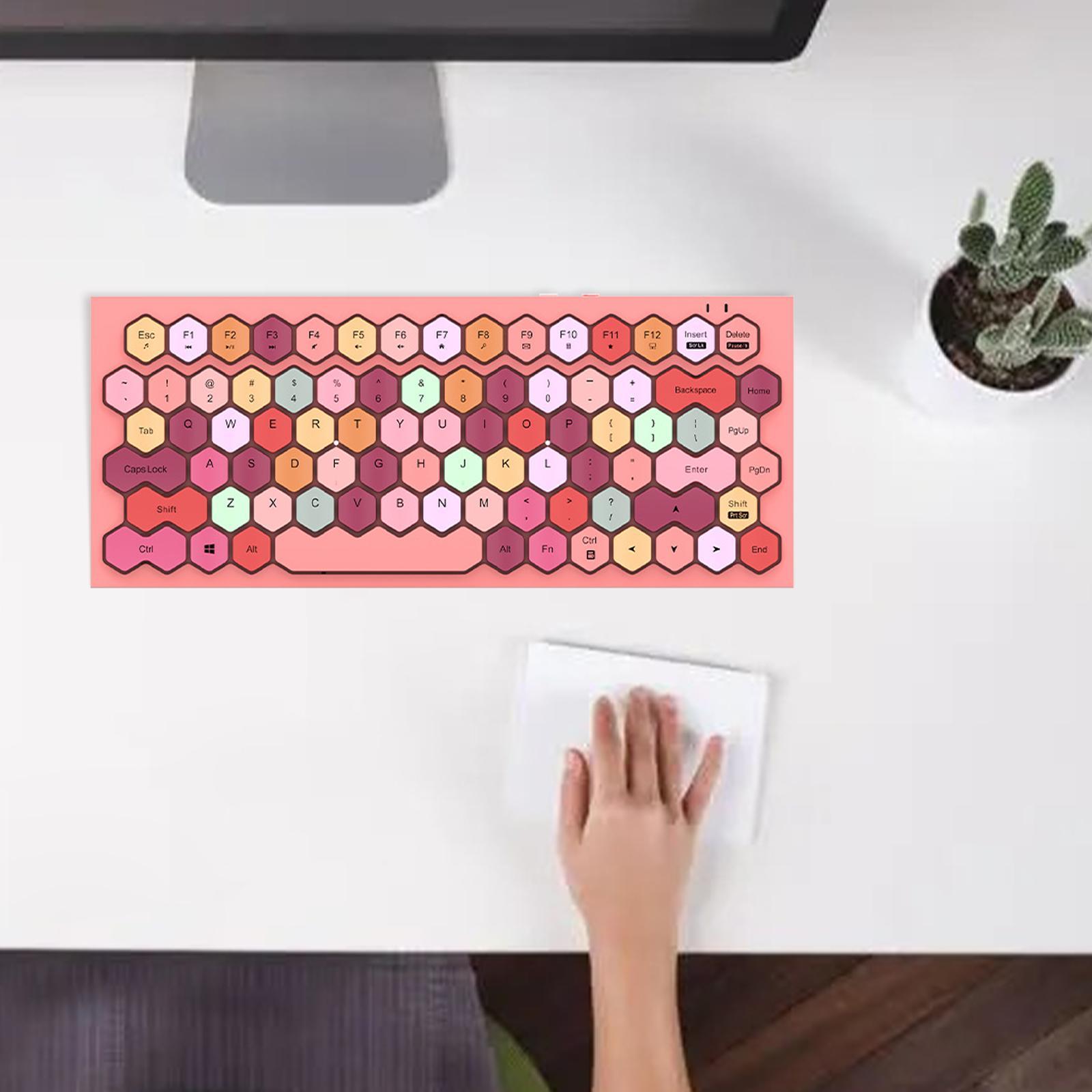 Wireless Bluetooth Keyboard, Typewriter Multimedia Keyboards for Phones Tablet Office