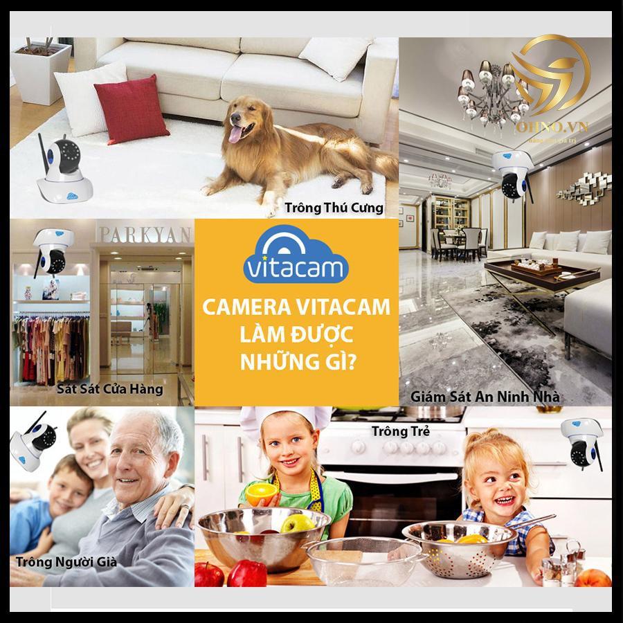 Camera IP Wifi Vitacam giám sát trong nhà C720 Pro full HD 1080P hàng chính hãng