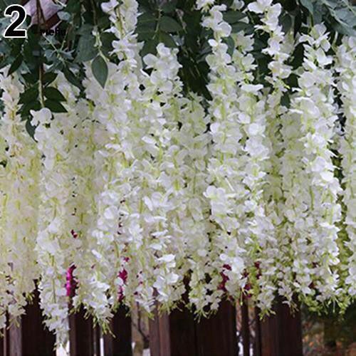 Hoa giả, 1 cành hoa tử đằng 3 nhánh cao cấp siêu đẹp 1m1 loại 1