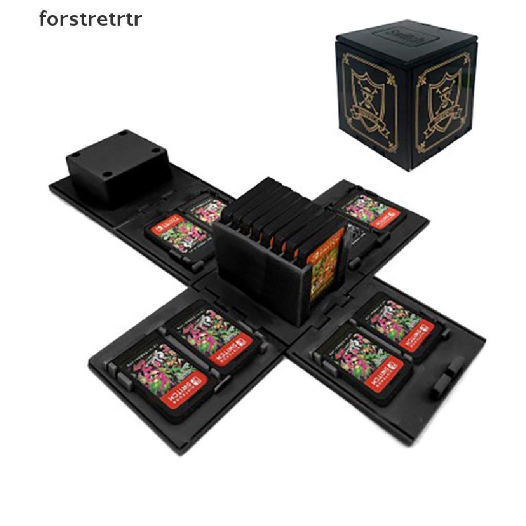 Forstretrtr 16in1 Game Accessorie Portable Case Cover Game Card Box For NS Switch Storage Cartridge Case For Nintendo Switch OLED Cards Holder Box EN