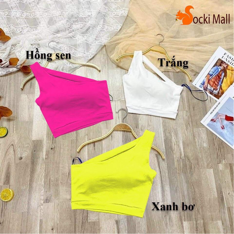 (Loại 1) Thời trang trẻ em - Áo body ôm, kiểu lệch vai, phong cách sành điệu cho bé gái - SockiMall (210567)