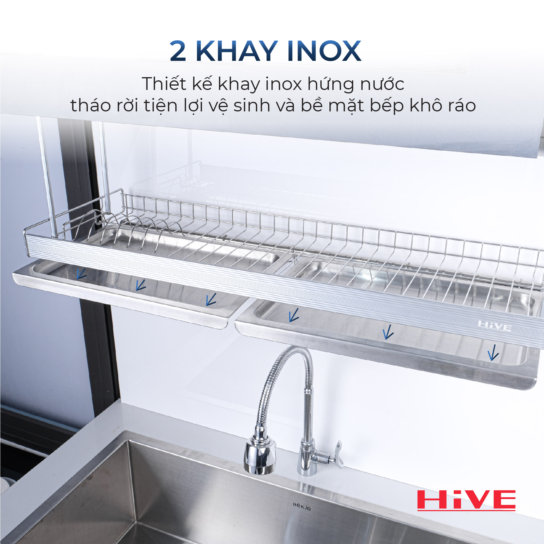Kệ chén bát treo đáy tủ bếp HiVE SK-ALC A New