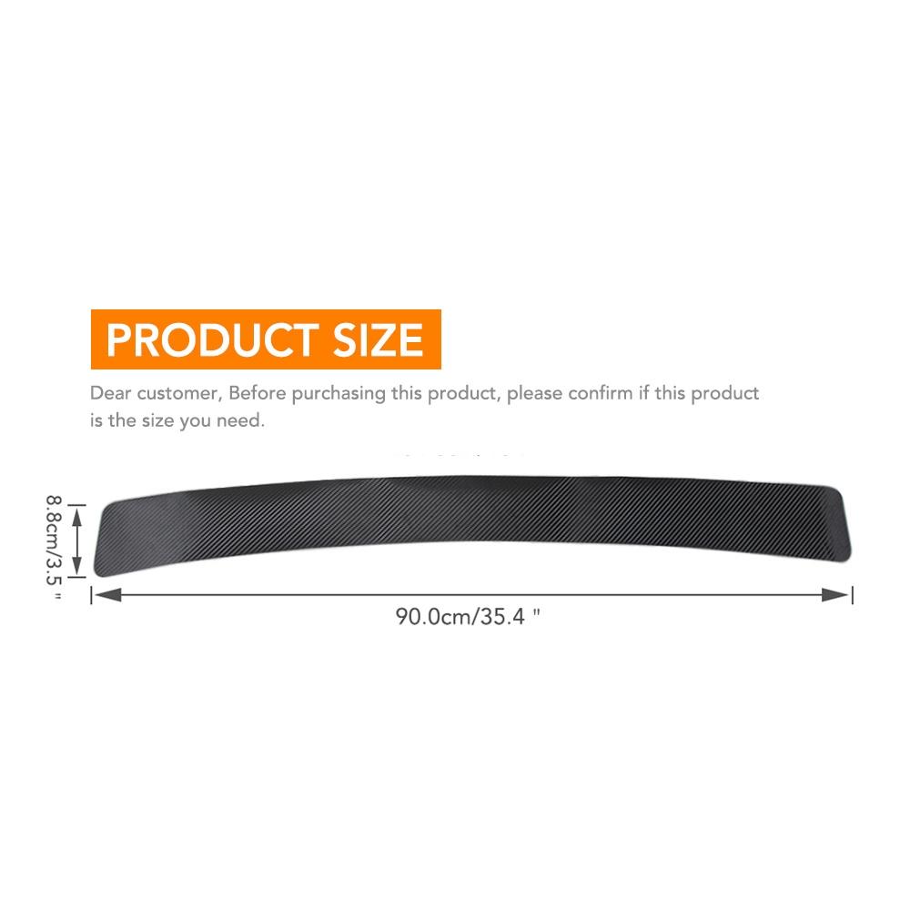 Miếng Dán Sợi Carbon 90x8.8cm Nhãn dán bảo vệ thân xe / Dán Cản sau Xe hơi