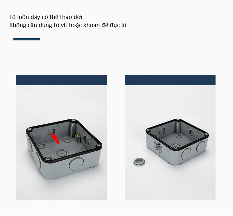 Bổ ổ cắm chống nước ngoài trời có công tắc IP66