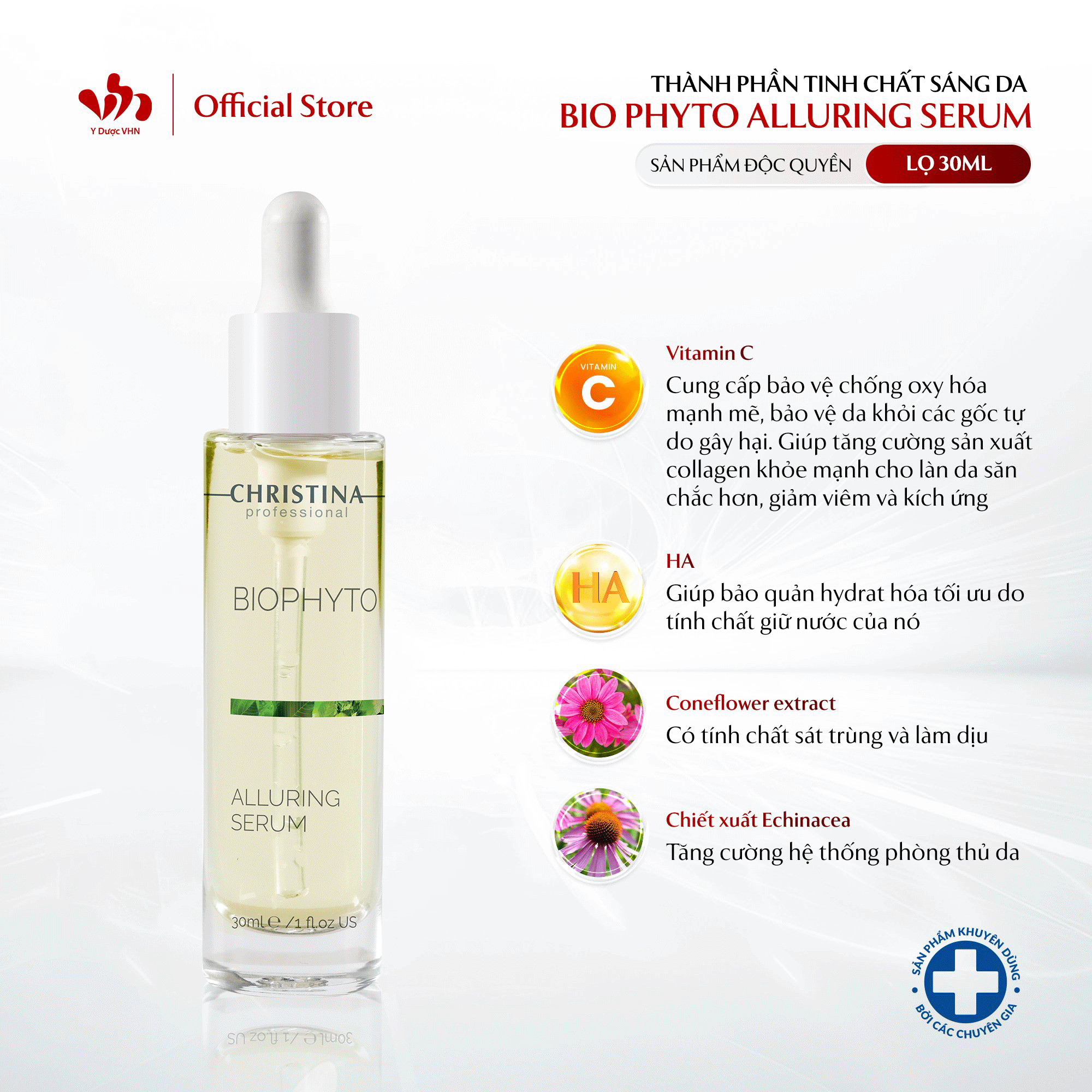 Tinh Chất Sáng Da Bio Phyto Alluring Serum CHRISTINA Hỗ Trợ Làm Căng Bóng Và Tăng Đàn Hồi Lọ 30ml