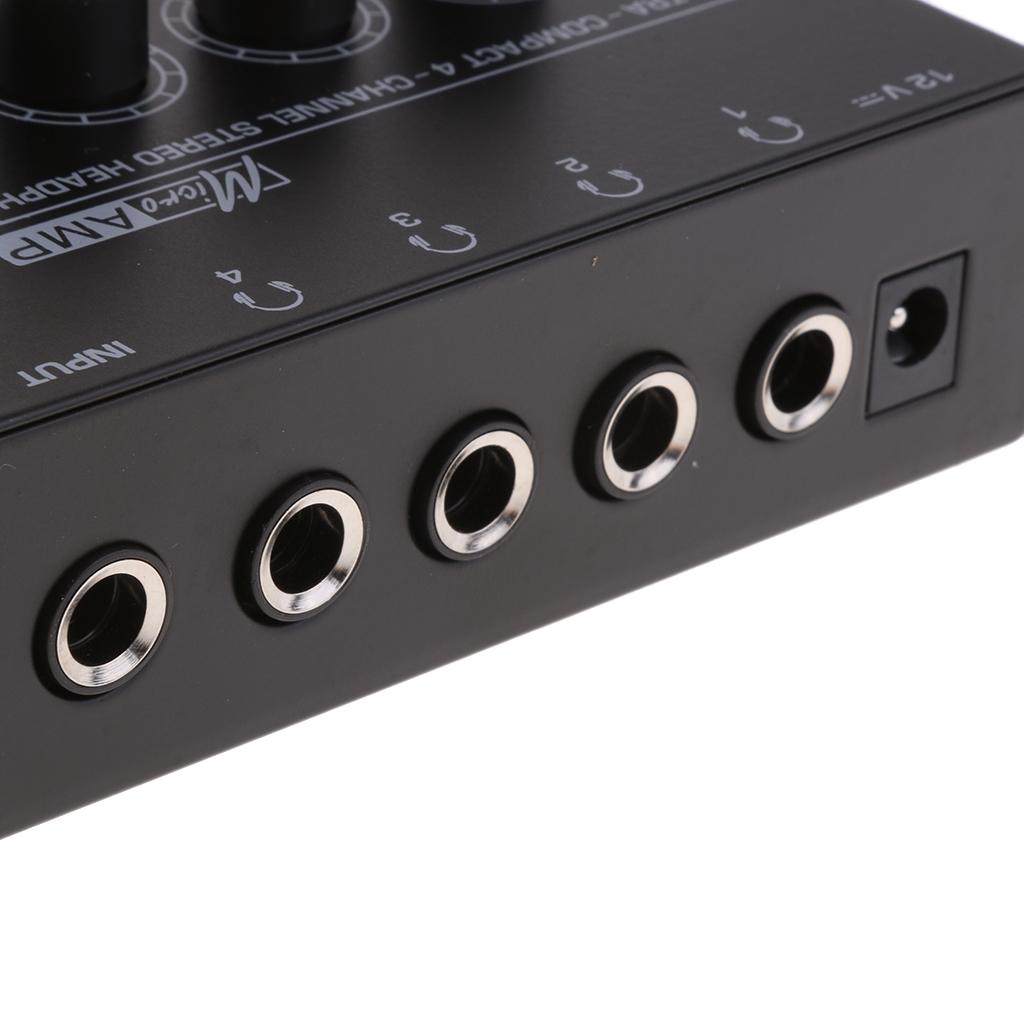Universal Home Audio Amplifier Compact 4-channel Stereo Headphone