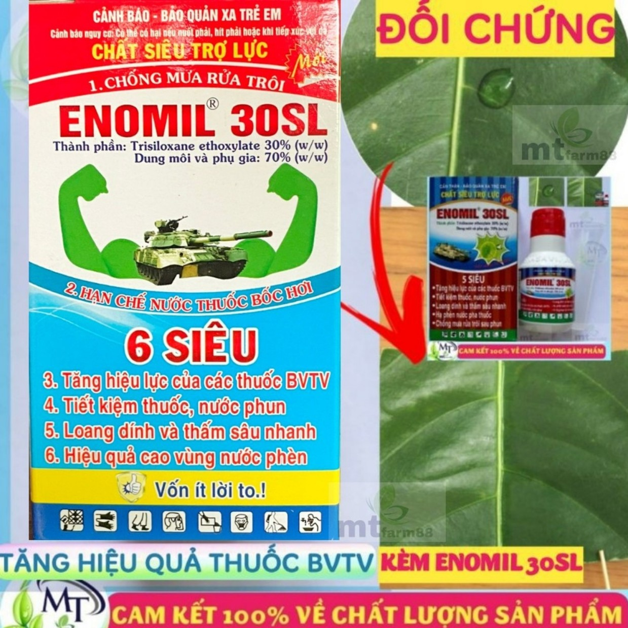 Rầy Thái 100gr + Enomil 50ml - Trừ Nhanh Côn Trùng Chích Hút - Bọ Trĩ - Nhện Đỏ - Rệp Sáp