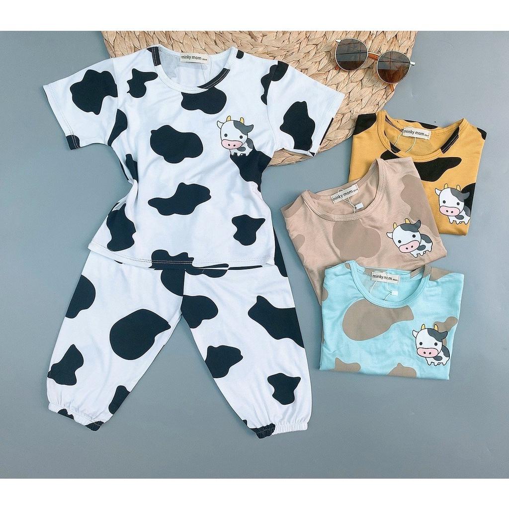 Bộ Cotton Dài Tay Cho Bé Bộ Thu Đông Dài Tay Minky Mom Cho Bé Trai Bé Gái Với Các Hình Thú Siêu Kute .