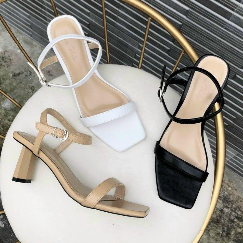 SANDAL QUAI NGANG TRƠN GÓT TRỤ HÀNG ĐẸP - 7P