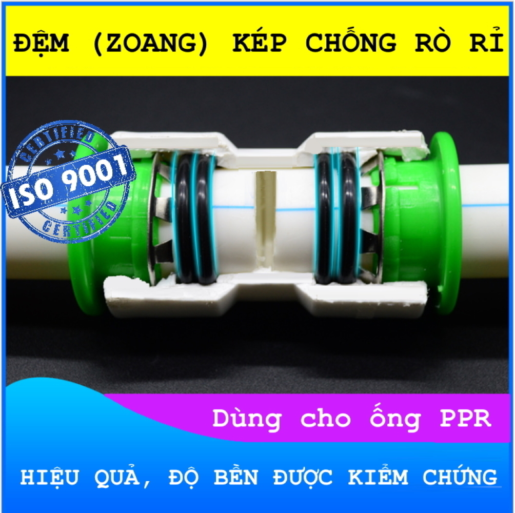 VAN NƯỚC PPr DẠNG XOÁY. Model: VNX.01. Xuất sứ: Hàn Quốc. Dạng kết nối không cần keo hoặc hàn