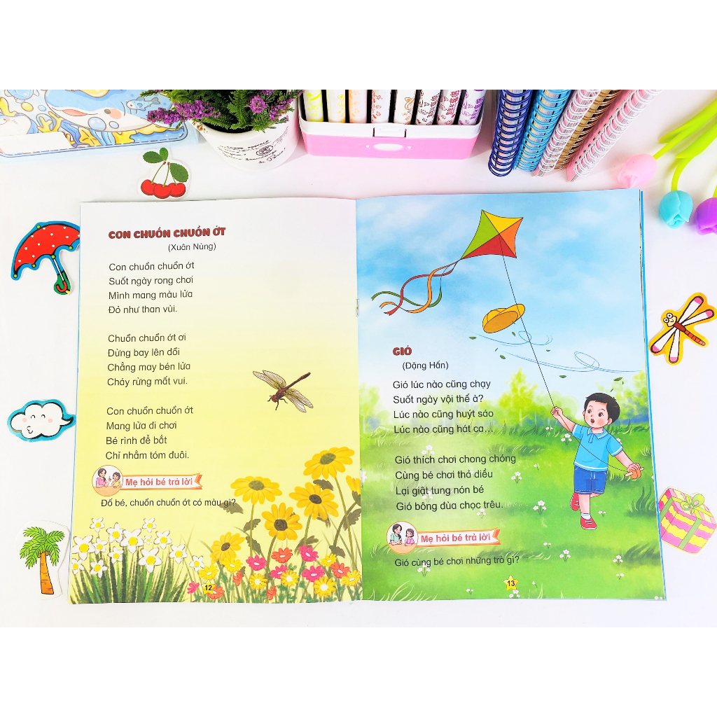 Sách - Combo 3 cuốn: Tuyển Tập Thơ Hay Cho Bé - Giúp bé phát triển Ngôn ngữ và Nhận thức 0-6 tuổi - ndbooks