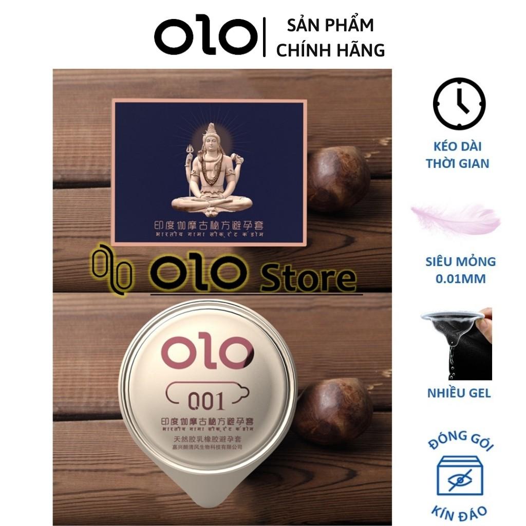 Bao cao su 0.01 OLO xanh, siêu mỏng, mát lạnh, kéo dài thời gian quan hệ - Hộp 10 bcs