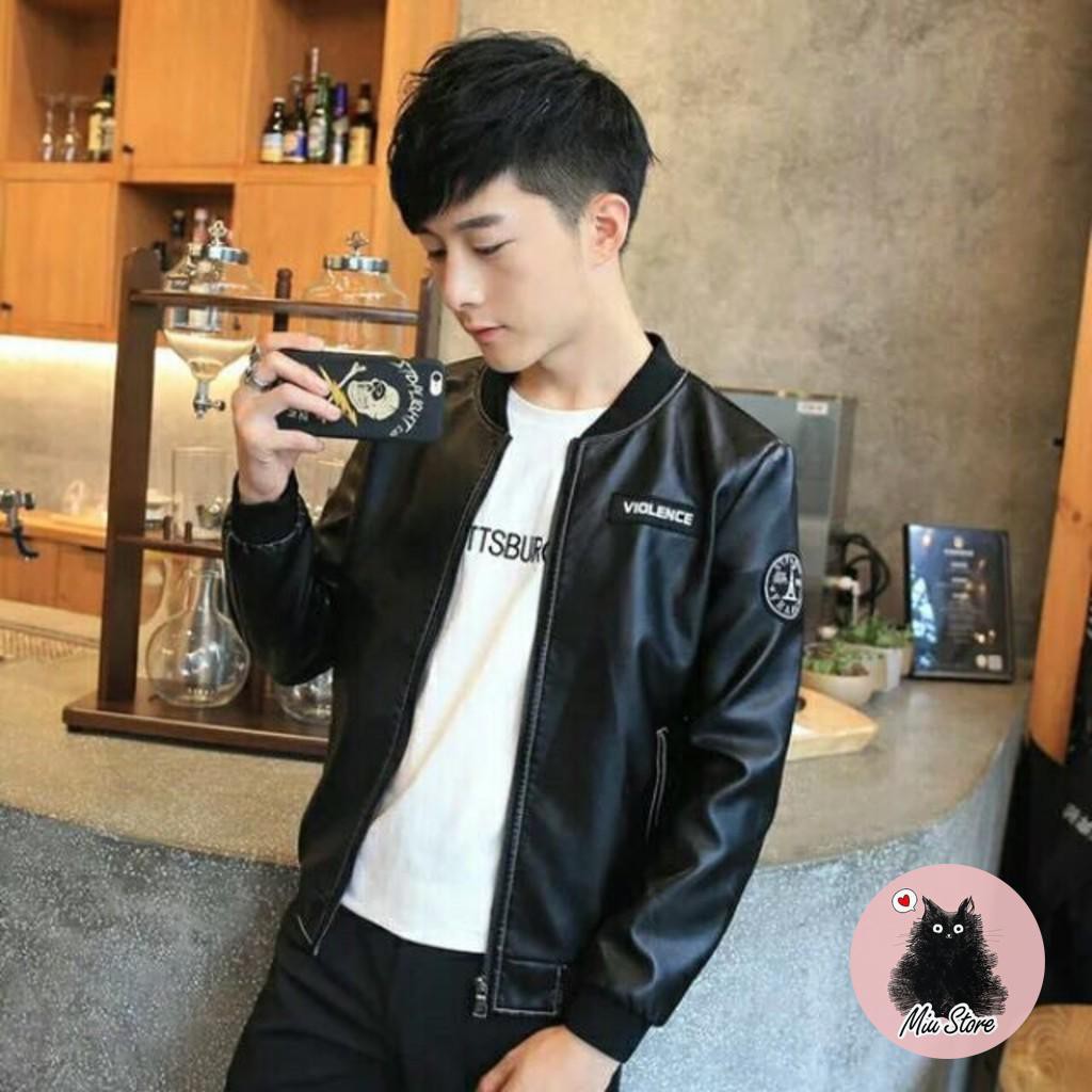Áo Da boommer thời trang nam nữ