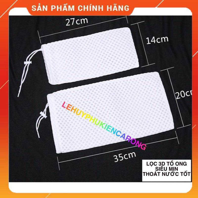 Túi Lọc Hồ Cá 3D Tổ Ong Cao Cấp Chống Cặn Bẩn Kích Thước 14x27cm , 20x35cm
