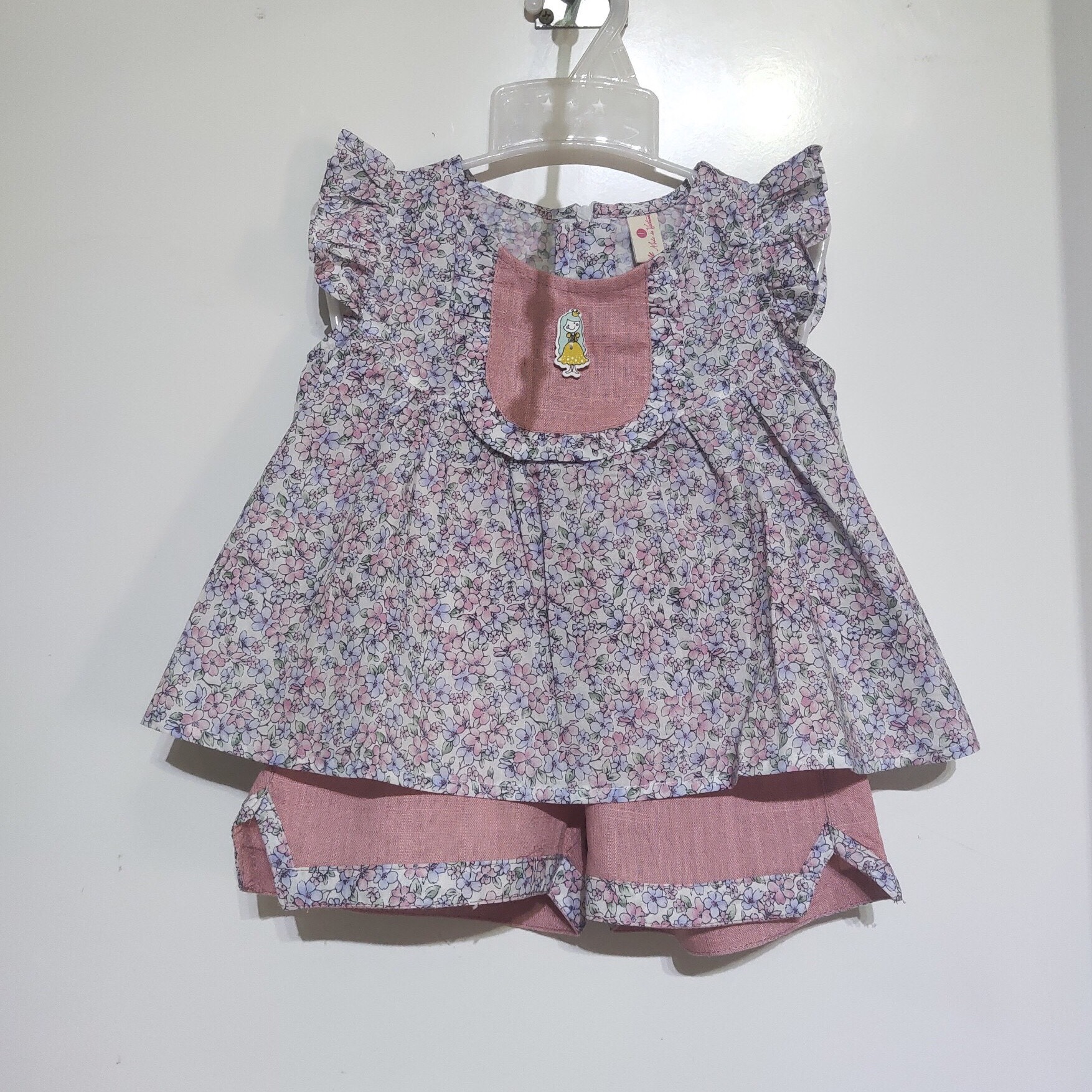 Set bộ bé gái hoa nhí- hồng SE142