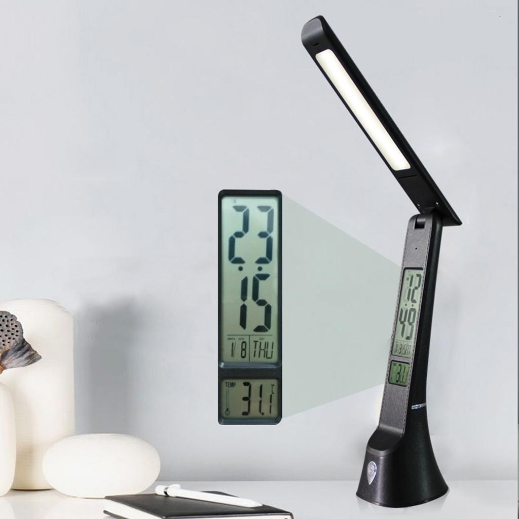 LED Desk Lamp Stepless Dimmable Folding Reading Light for Home Office White