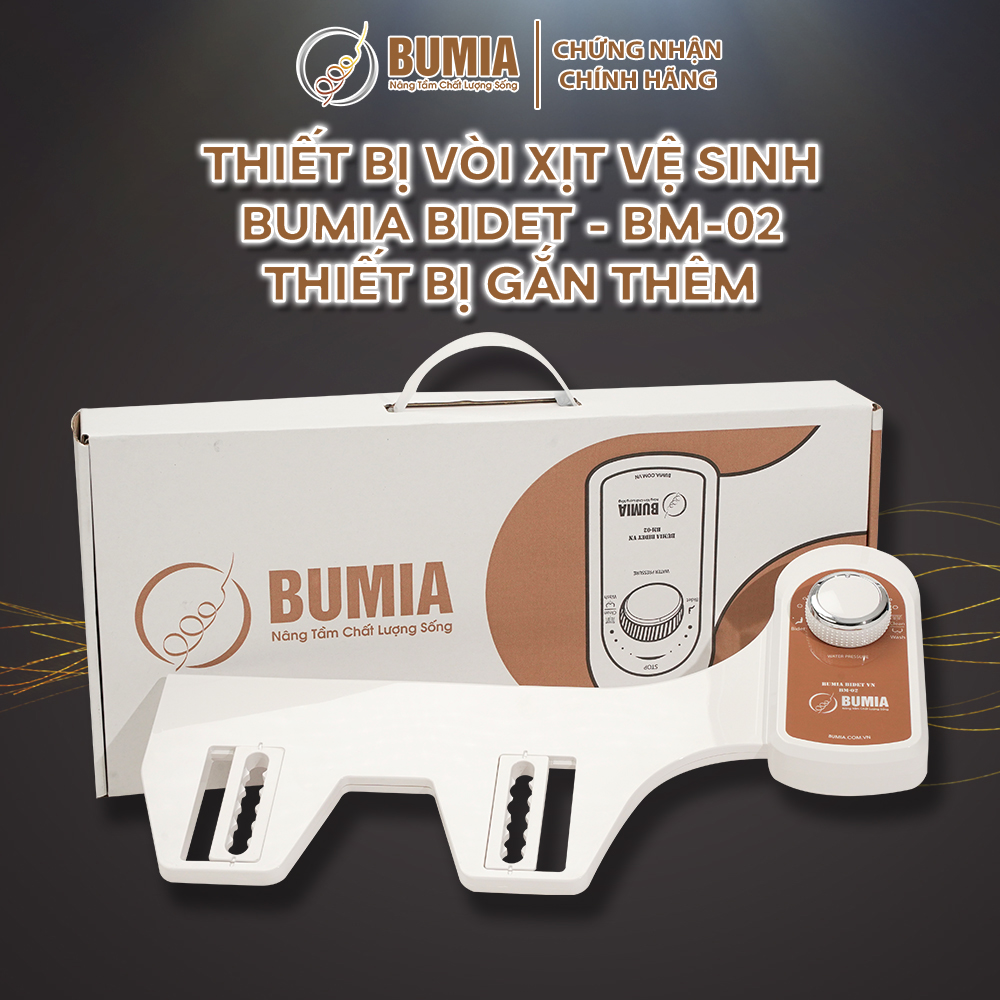 Combo 2 vòi xịt vệ sinh thông minh gắn bồn cầu bumia bidet Bm-02, 2 vòi xịt vệ sinh hậu môn và vệ sinh phụ khoa cho phụ nữ, bảo hành chính hãng 3 năm.