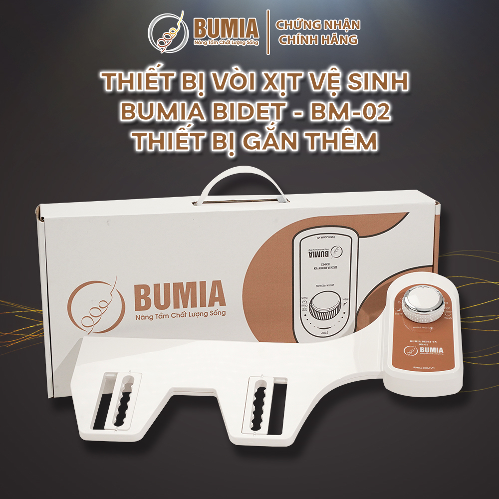 Vòi xịt vệ sinh thông minh gắn bồn cầu Bumia bidet bm02, bảo hành 36 tháng, lắp đặt vào các loại bồn cầu có sẵn tại nhà