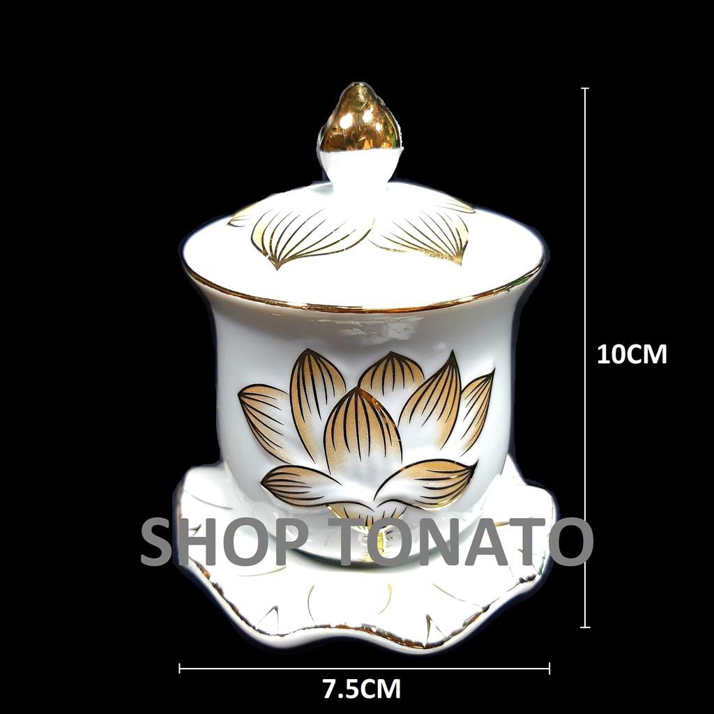 CHUNG NẮP SEN VÀNG 109 V CAO 8CM,10CM,12CM