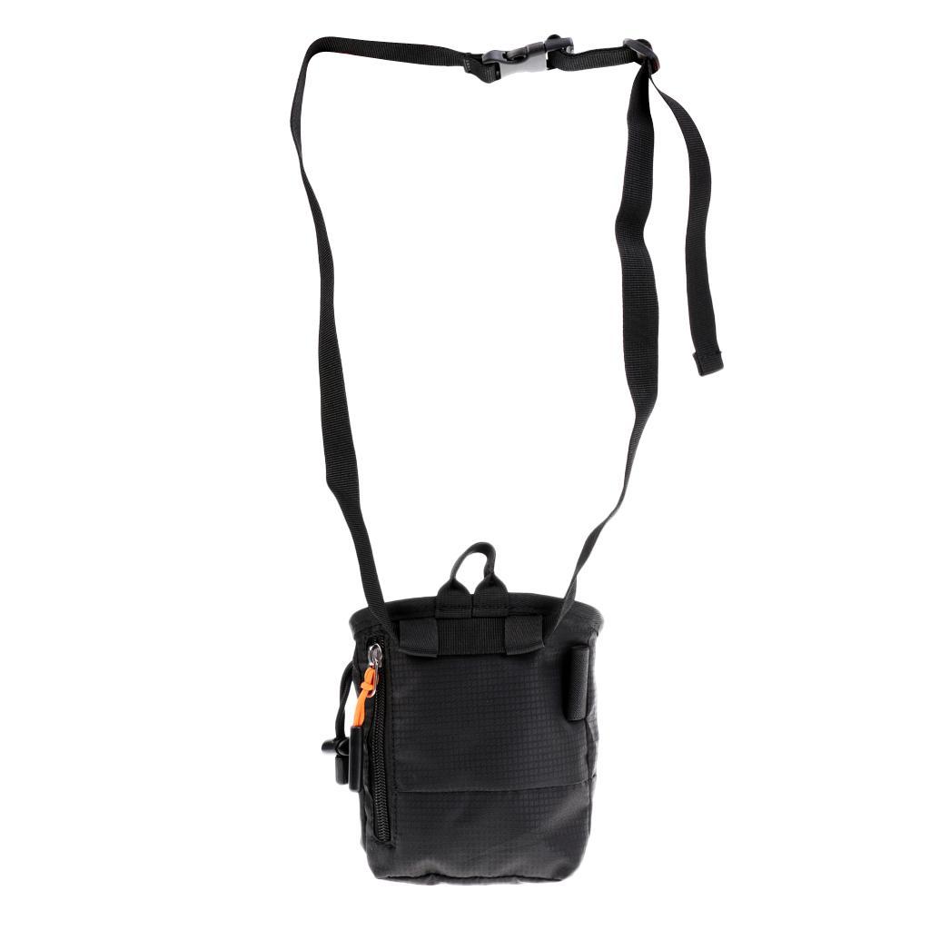 5xCuboid Rock Climbing Chalk Bag with Waist Belt & Zipper Pocket & Drawstring