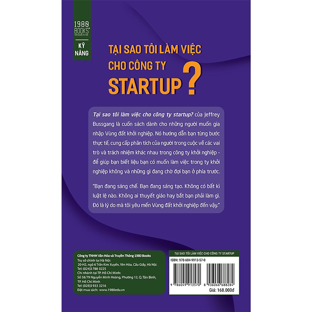 Tại Sao Tôi Làm Việc Cho Công Ty Startup? - Bản Quyền