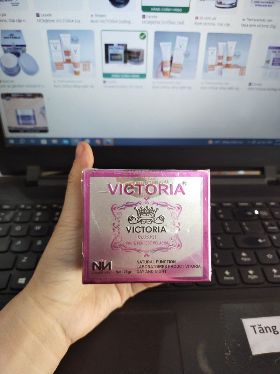 Kem VICTORIA NIKKIN Ngăn Ngừa Chống Lại 12 Dấu Hiệu Lão Hóa 25g-hộp hồng ( không xuất hóa đơn đỏ )