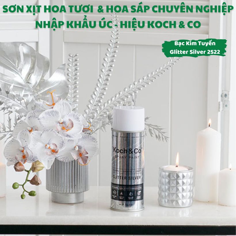 Sơn Xịt Màu Hoa Tươi Chuyên Nghiệp Cho Florist, Decor Sự kiện nhập khẩu Úc Hiệu Koch &amp; Co - Khô nhanh, Không Lem, Mùi Thơm Dịu an toàn