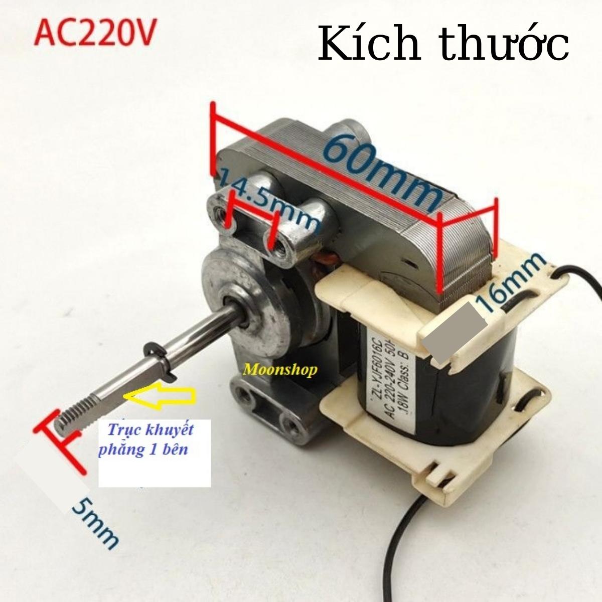 Mô tơ quạt lò nướng thủy tinh, nồi chiên không dầu 18w bằng đồng, bảo hành 12 tháng 1 đổi 1