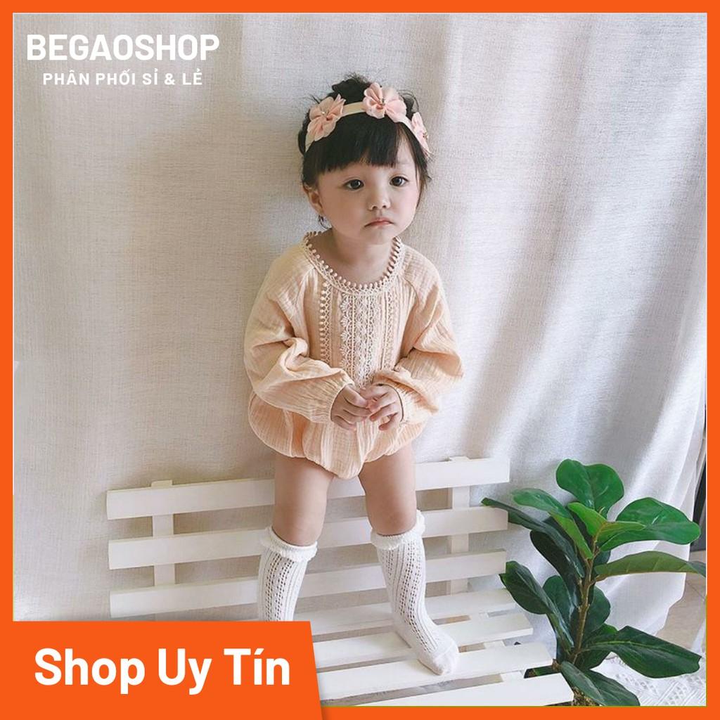 BabyGao Set 3 chi tiết vớ + áo body + băng đô cho bé gái cực đáng yêu