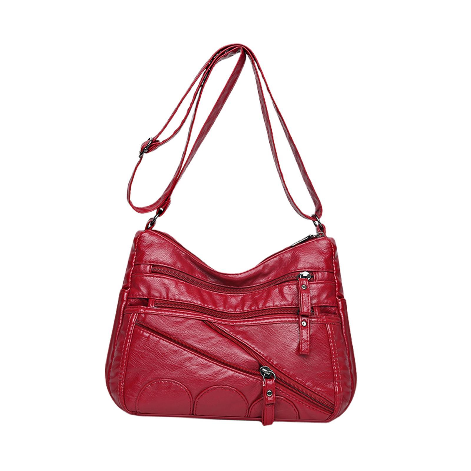 Fashion PU Shoulder Bag Large Capacity Adjustable Shoulder Strap for Casual