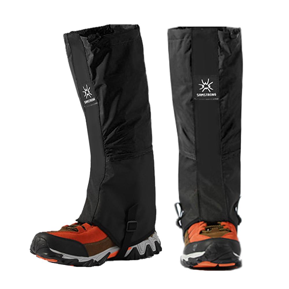 1 Pair Outdoor Snow Boot Gaiter Adjustable Drawstring Shoe Gaiter Snow Resistant Shoe Gaiter for Hiking Skiing Climbing